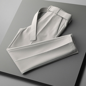 垂感休闲西裤 男士 裤 九分裤 小脚西装 子男夏季 潮流修身 冰丝薄款 韩版