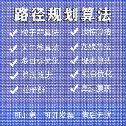 matlab路径规划遗传蚁群粒子群算法代做Python强化学习多目标优化