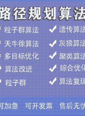matlab路径规画遗传蚁群粒子群算法代做Python强化学习多目标优化