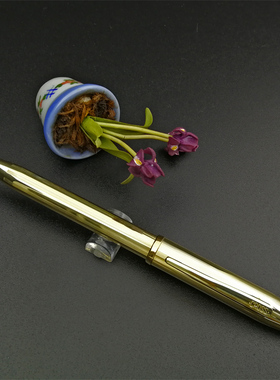 美国CROSS高仕经典新世纪系列10K镀包金原子笔 圆珠笔旋转伸缩