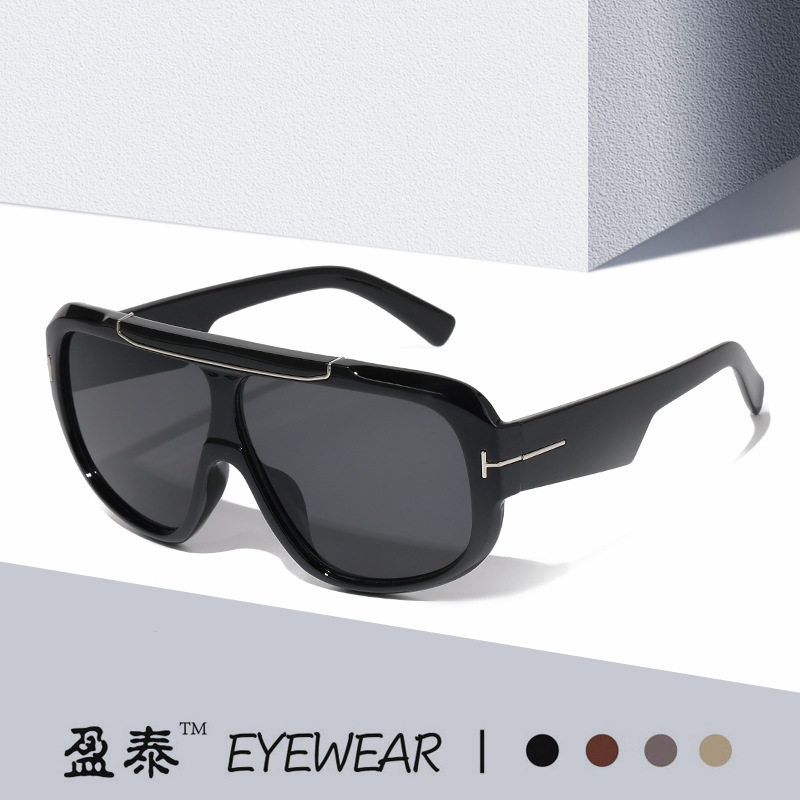 日本gentle motto字母t大框太阳眼镜蛤蟆镜新款太阳镜高级感欧美