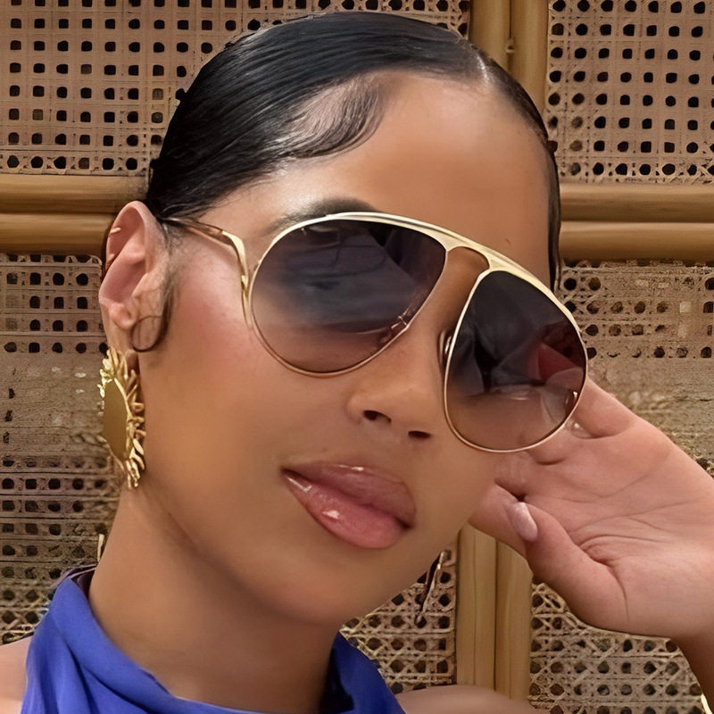 日本gentle motto新款时尚大框蛤蟆镜夏季防晒 欧美ins个性墨镜