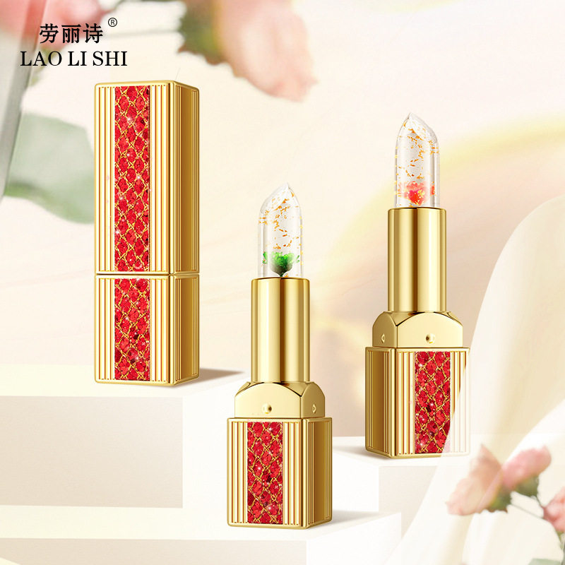 劳丽诗花瓣晶透变色口红滋润保湿修护干裂温变唇膏不掉色不沾杯