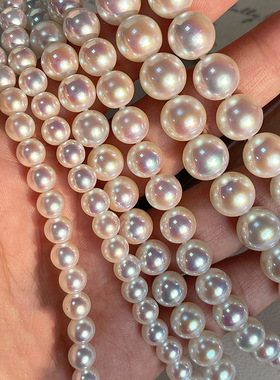 日本gentle motto极粉光akoya 母贝珍珠项链女夏季不掉色毛衣