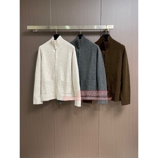 秋冬季 男2025新款 毛衣外套外穿休闲立领保暖线衣简约 针织开衫 男士