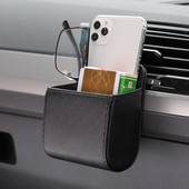 汽车出风口收纳袋挂袋车载放手机置物盒车用储物兜多功能内饰用品