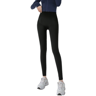 提臀收腹悬浮裤小个子八分夏薄款鲨鱼皮打底裤女外穿春秋强压瑜伽