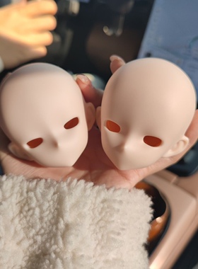二次元娃头四分三分通用小次小元迷迷瞪瞪搪胶头bjd娃娃练妆裸头