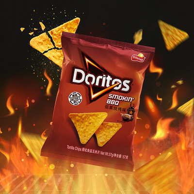 Doritos多力士烟熏烧烤味玉米片57g进口膨化食品零食