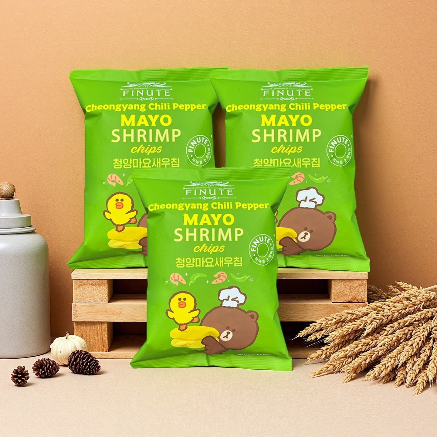 韩国进口FINUTE青阳辣椒蛋黄酱味虾片82g膨化食品休闲零食小吃,零食/坚果/特产,膨化食品,淘宝优惠券,粉丝福利购,淘宝优惠卷