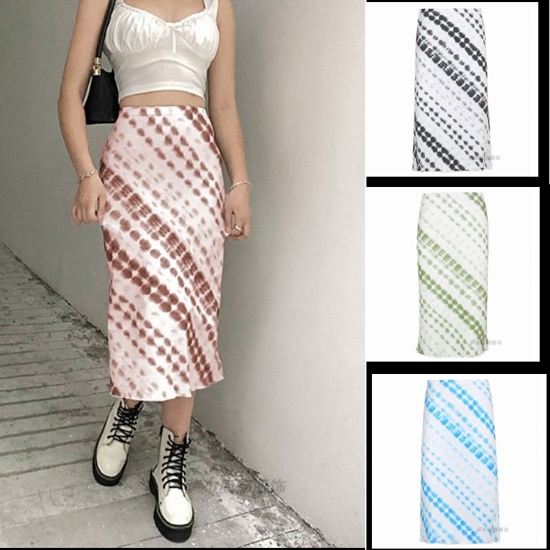 Tie-dyed printed half-length long dresses百搭修身半身a字长裙在类目 女装/女士精品, 半身裙中 - 来自Buy2taobao.com提供专业的淘宝代购服务