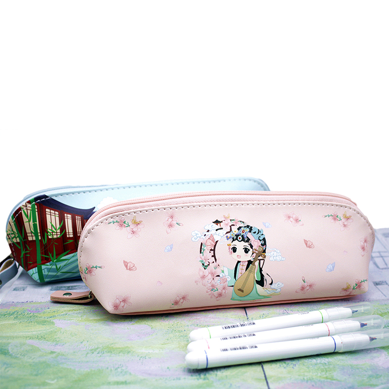 苏州昆曲娃娃杭州笔袋学生文创文化笔袋国风秦淮小戏迷礼物