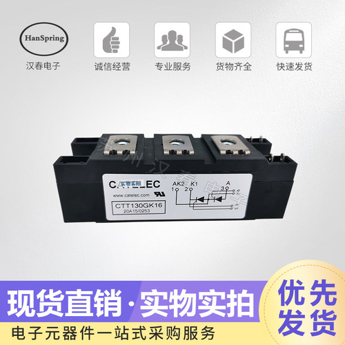 CATELEC西班牙可控硅模块CTT130GK08 12 14 16 18全新 当天可发