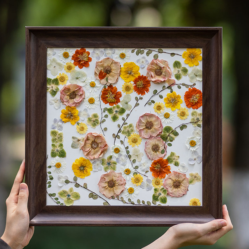 七夕礼物干花压花相框闺蜜结婚手工diy永生花送新人装饰画材料包