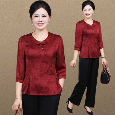 时尚阔太太洋气减龄宽松大码