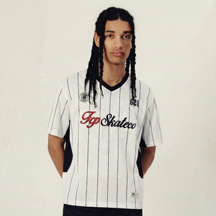 街头滑板嘻哈街舞短袖 FCPskate. 美式 Jersey条纹球衣 tee Striped