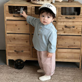 MOGUJ儿童衬衫 潮酷男宝宝洋气休闲衬衣婴儿百搭上衣 2026春秋新款