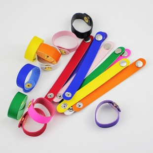 彩色1.3CM窄皮条扣pu皮革圈扣叠扣装饰固定皮按扣捆绑收纳吊牌扣