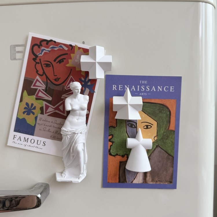 北欧3d几何石膏女神雕塑冰箱贴文艺ins磁铁留言板摆件入户门磁吸