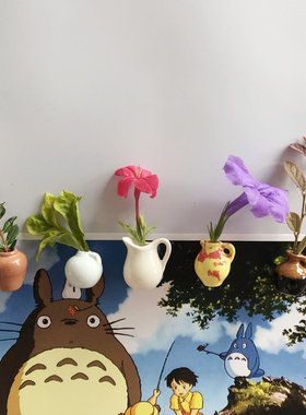 迷你瓷釉瓶插花家居磁性冰箱贴