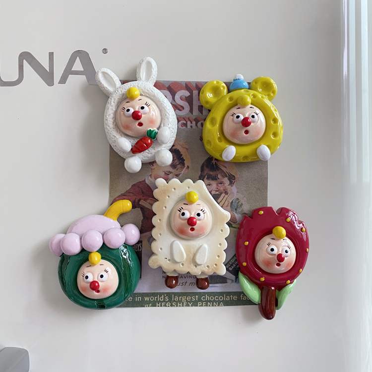 创意饼干水果兔子西瓜妹冰箱贴