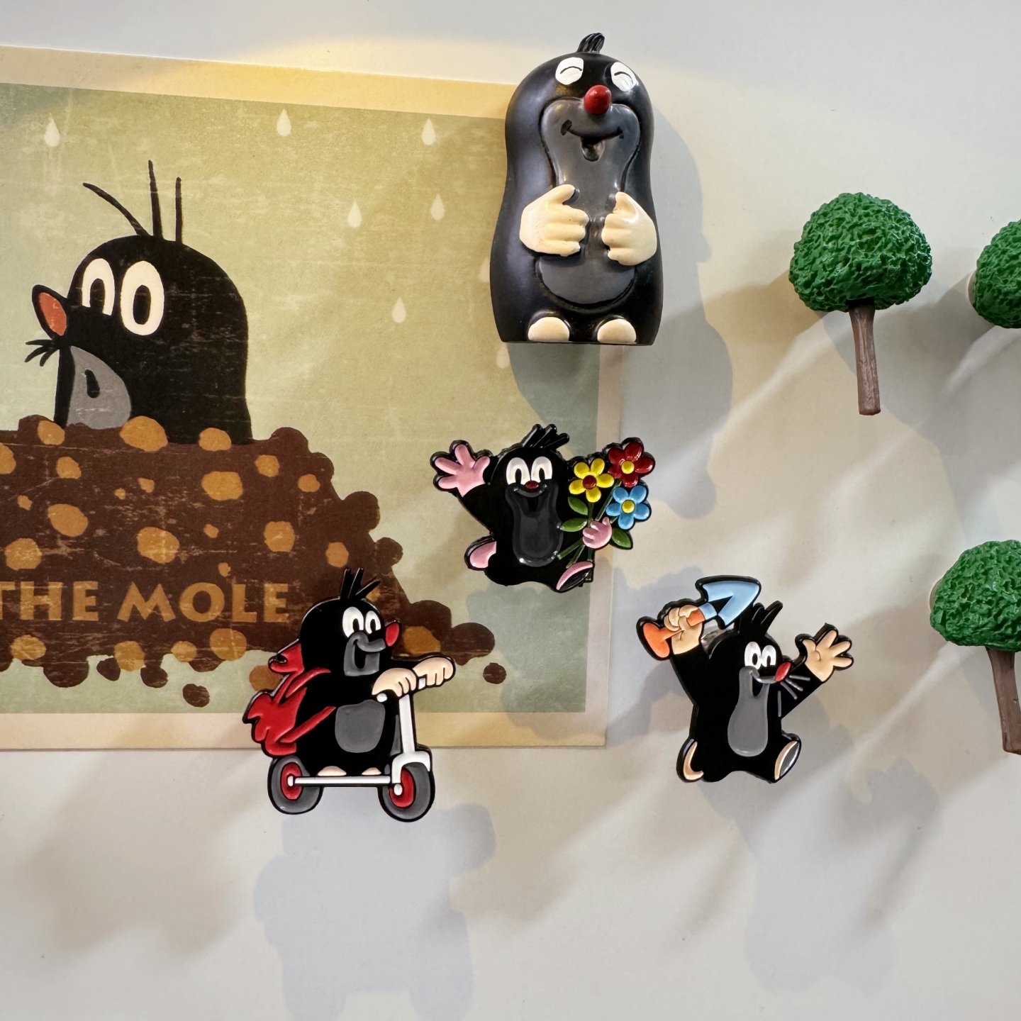 创意卡通老鼠冰箱贴洞洞板入户门磁吸装饰磁贴磁力贴个性磁吸贴