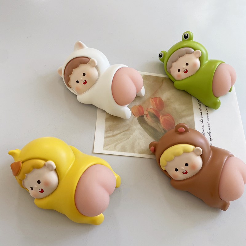 3D解压神器软屁屁君趴着冰箱贴