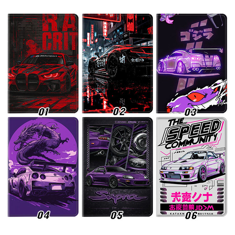 跑车超跑漫画风外壳适用ipad10.2软air345第十代保护套matepad11笔槽mini6小米7pro13寸10.9荣耀9小新联想