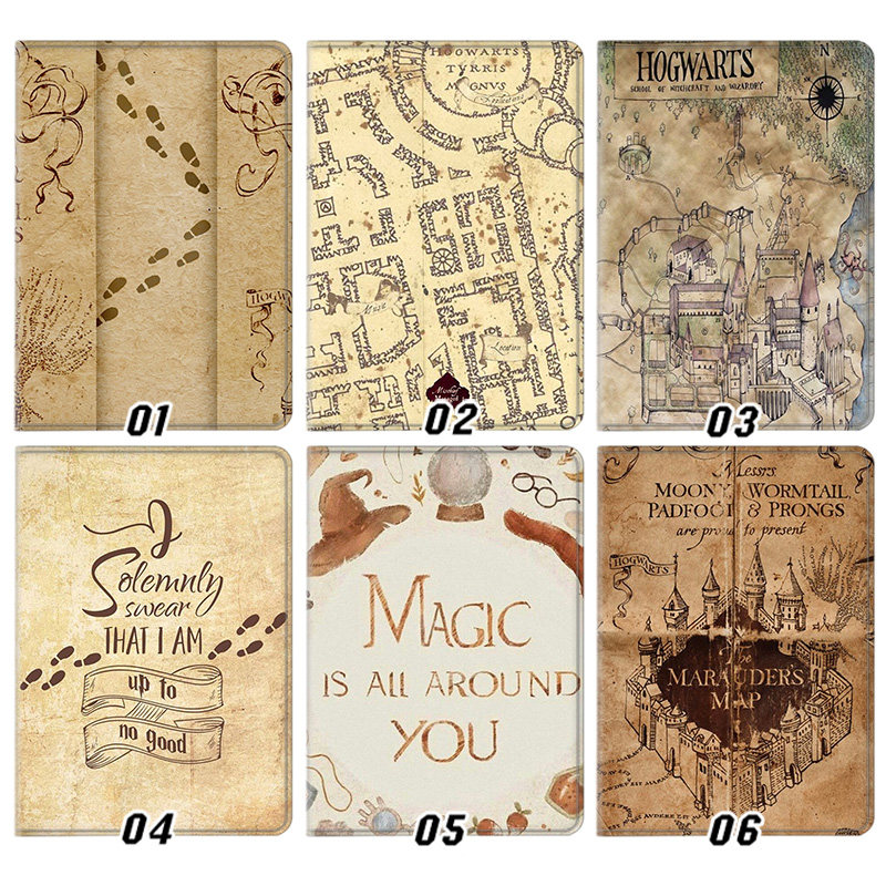 哈利波特活点地图外壳适用ipad10.2软air345第十代保护套matepad11笔槽mini6小米7pro13寸10.9荣耀9小新联想