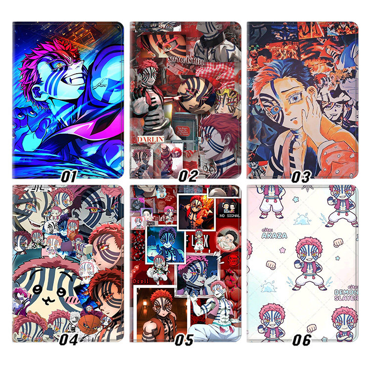 鬼灭之刃 猗窝座 动漫周边外壳适用ipad10.2软air345第十代保护套matepad11笔槽mini6小米7pro13寸10.9荣耀