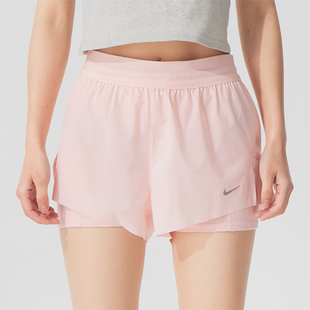 Nike耐克短裤 跑步训练瑜伽二合一休闲运动裤 HJ5377 607 女夏季