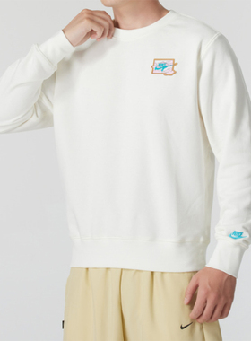 nike耐克男子24秋季新款圆领套头衫运动简约休闲卫衣FZ0765-133