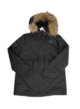 Kappa卡帕男女冬季毛领连帽防寒保暖羽绒服外套K0B82YY56A-990