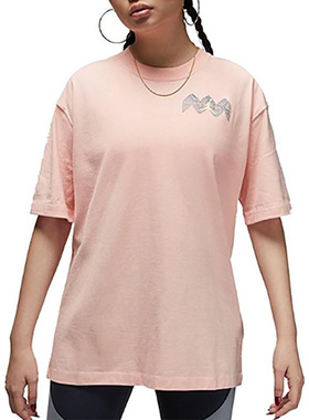 Nike耐克短袖女夏新款纯棉休闲时尚印花宽松圆领T恤 DO5015-800