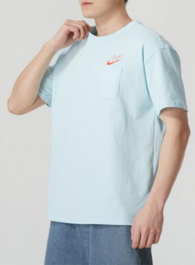 Nike耐克男子2024夏新款答题卡满分纯棉休闲短袖T恤 HF6594-474