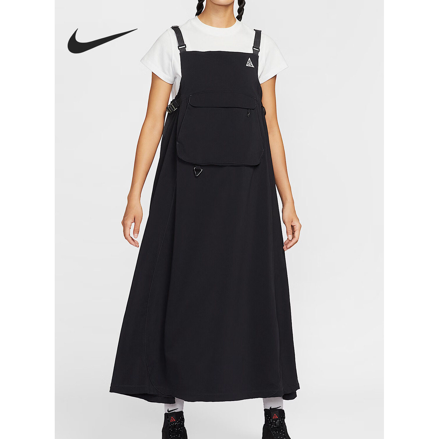 Nike ACG系列SMITH SUMMIT舒适柔软亲肤纯色吊带连衣裙HV1101-010