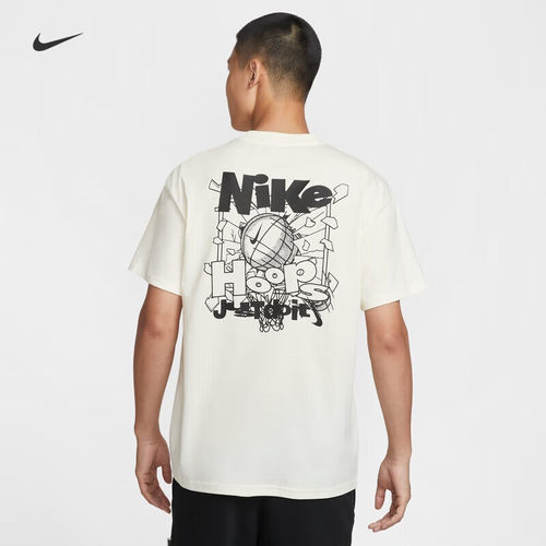 Nike耐克短袖男2025夏季新款圆领宽松印花运动休闲T恤IH2473-133