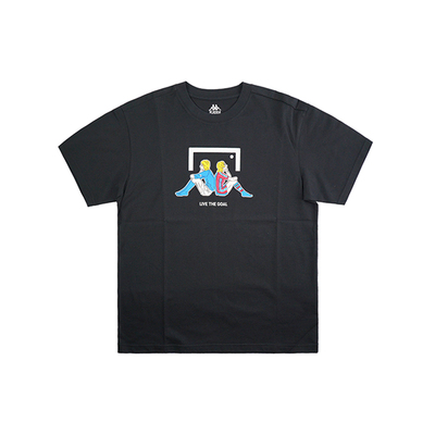 Kappa卡帕男女同款短袖夏季圆领印花宽松休闲T恤K0BW2TD30-990