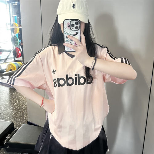 阿迪达斯adidas印花短袖舒适透气时尚百搭休闲Polo衫KE3580