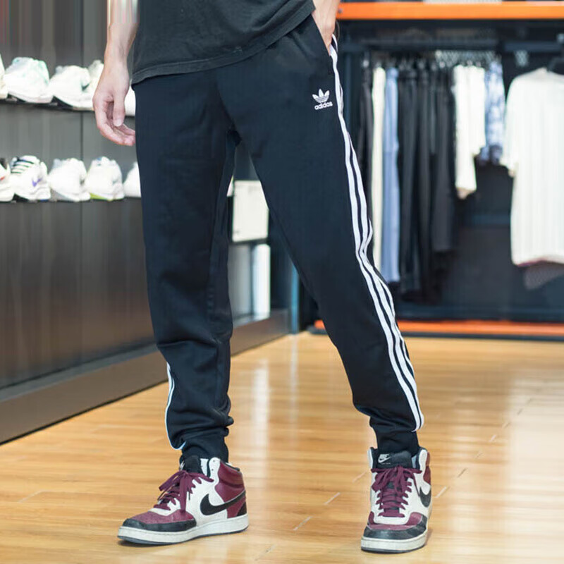 阿迪达斯男裤休闲运动裤收口束脚