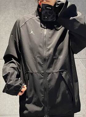耐克AJ外套男夏季户外防风运动登山服休闲立领夹克风衣HF9886-010