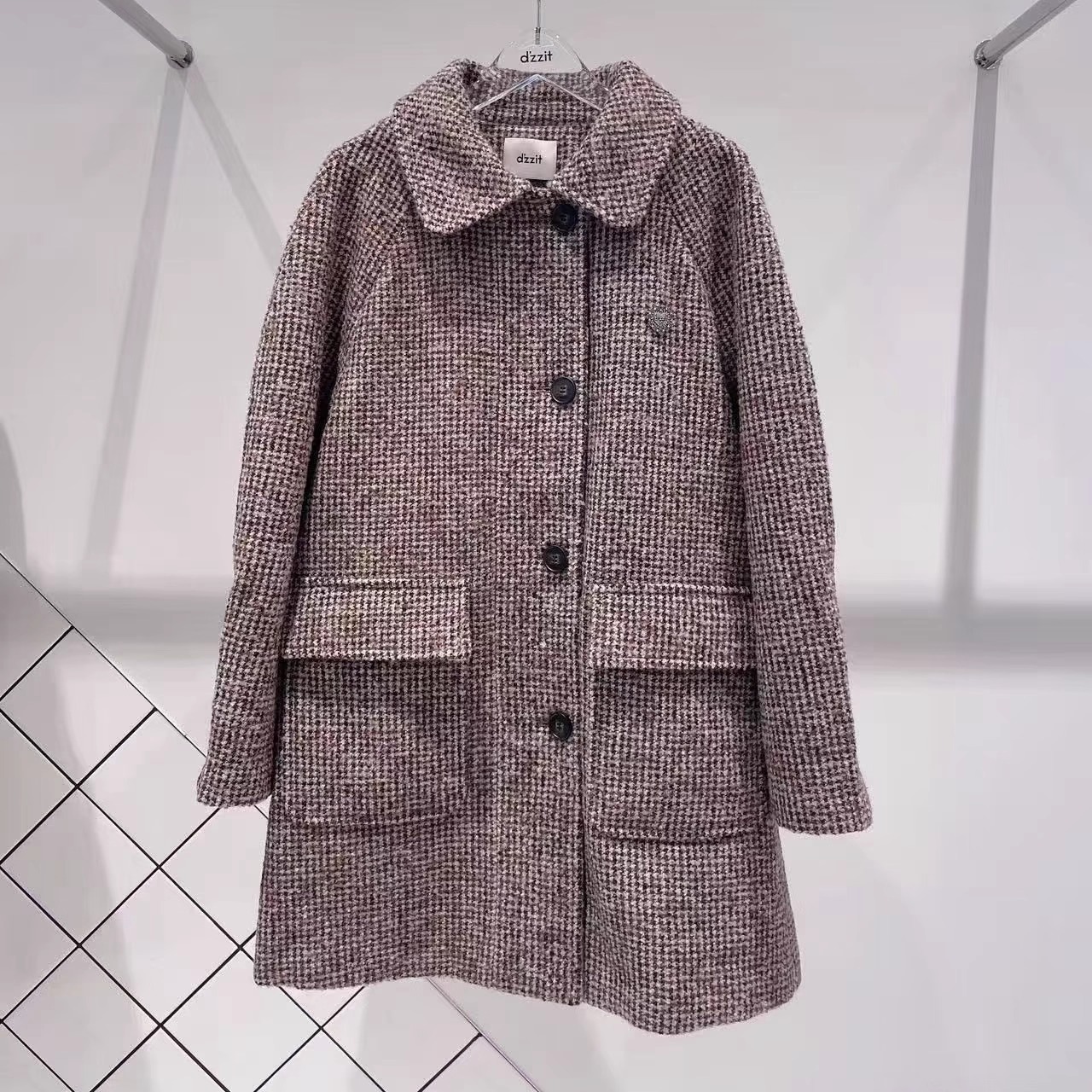 3J4G221吊牌2595小地素dzzit专柜正品2025冬二波女士中长版大衣