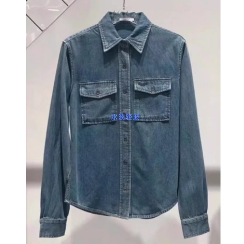 3I4RC06吊牌995小地素dzzit专柜正品2024冬女士牛仔衬衫火