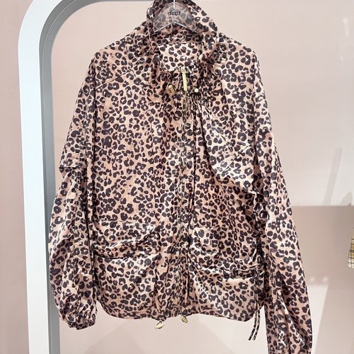 3J3F412吊牌1590小地素dzzit专柜正品2025秋三波女士豹纹外套