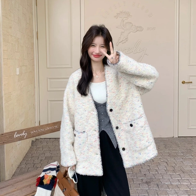 3I4G261吊牌2090小地素dzzit专柜正品2024冬小香风保暖外套上衣