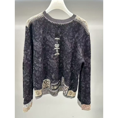 2J4E495吊牌3299大地素DAZZLE专柜正品2025冬女毛织长袖上衣