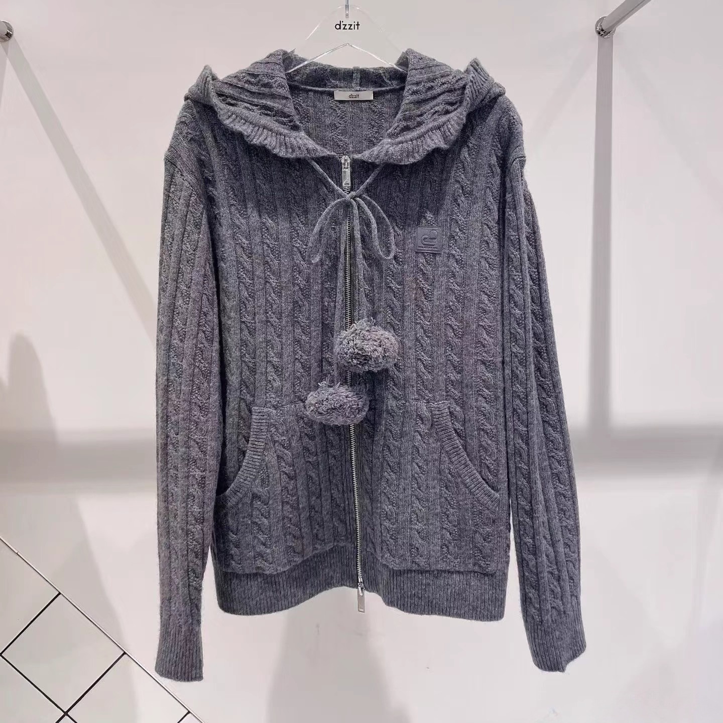 3J4E511吊牌1595小地素dzzit专柜正品2025冬四波女士毛织开衫