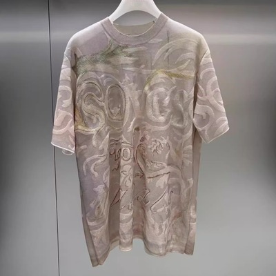 2J3E317吊牌1699大地素DAZZLE专柜正品2025秋女毛织短袖