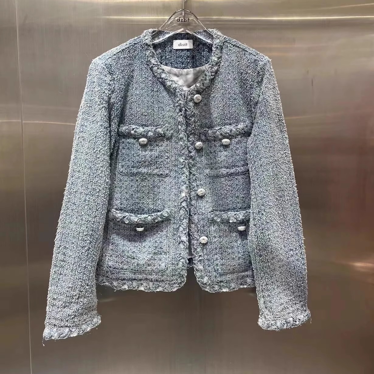 3I1RB09吊牌2390小地素dzzit专柜正品2024春女士棉褛