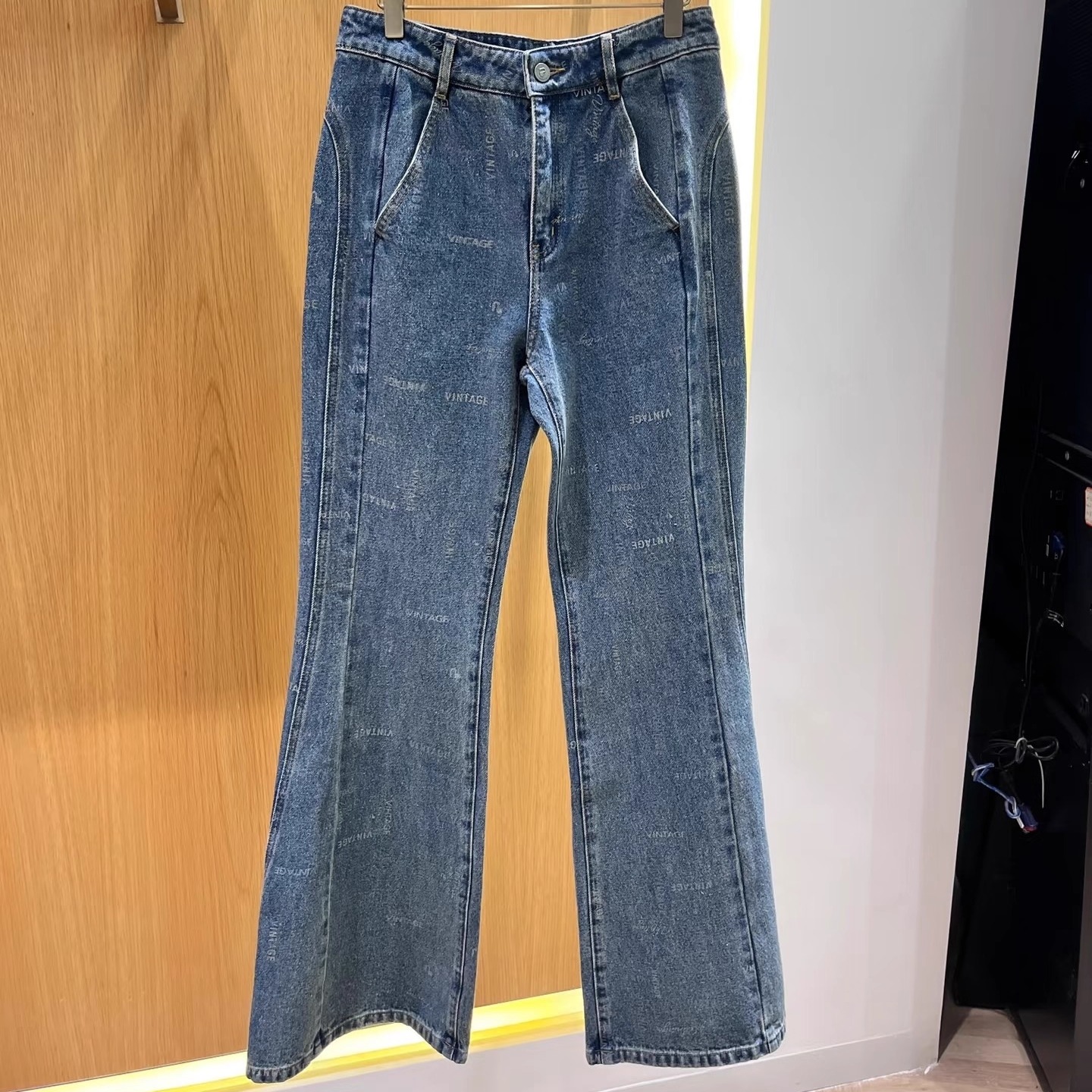 3H2R502吊牌995小地素dzzit专柜正品2023夏女士牛仔喇叭裤